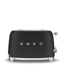 Smeg TSF01BLMEU toustovač / topinkovač, 2 toasty, 6 úrovní opékání, zásuvka na drobky, styl. 50. let, matně černá