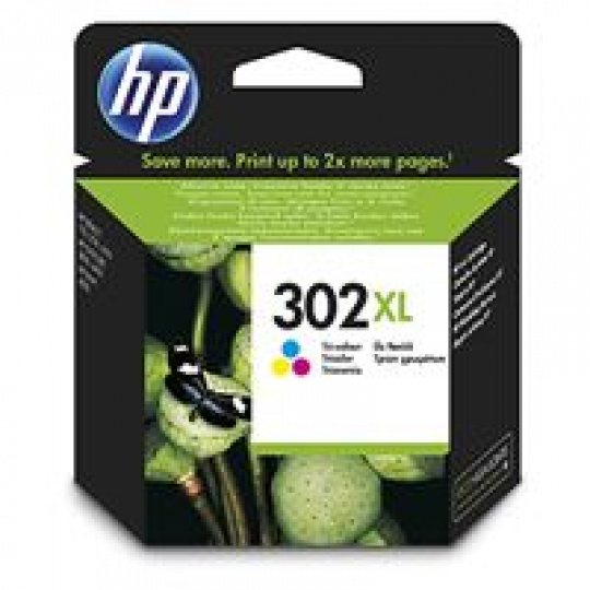 HP 302XL High Yield Tri-color Original Ink Cartridge, , F6U67AE