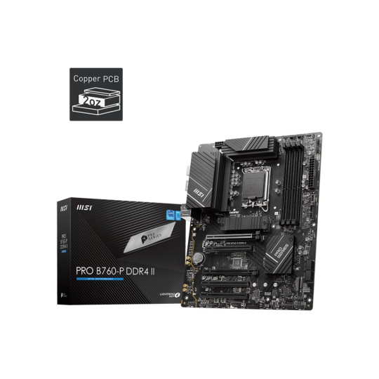 MSI MB Sc LGA1700 PRO B760-P DDR4 II, Intel B760, 4xDDR4, 1xDP, 1xHDMI