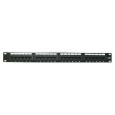 19" Patch panel XtendLan 24port, UTP, Cat5E, duální svorkovnice, černý