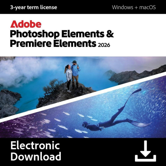 Photoshop & Premiere Elements 2026 MP ML (+CZ) Commercial 1 User, 36 Months Term License