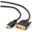 GEMBIRD HDMI - DVI 3 m kábel (M/M, DVI-D, Single Link, pozlátené kontakty, tienený)