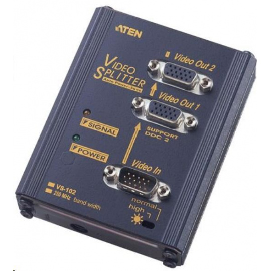 ATEN Video rozbočovač 1 PC - 2 VGA 250Mhz