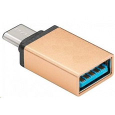 Adaptér PREMIUMCORD USB 3.1 C/male - USB 3.0 A/samica, zlatá, OTG