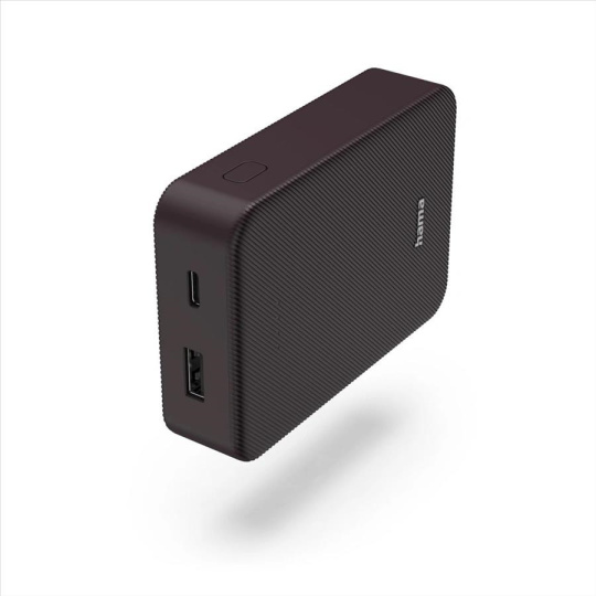 Hama Colour 10, powerbanka 10000 mAh, 3 A, výstup: USB-C, USB-A, slivková ( povidlová )