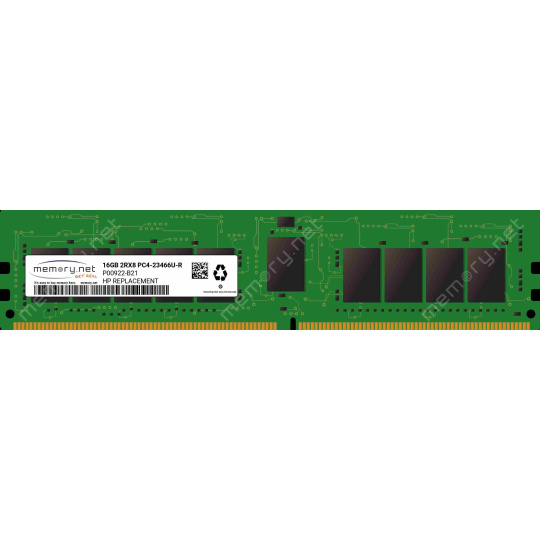 HPE 16GB (1x16GB) Dual Rank x8 DDR42933 CAS212121 RegSmartMemory Kit P00922R-B21 RENEW