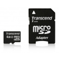 Karta TRANSCEND MicroSDHC 4GB Class 4 + adaptér