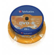 VERBATIM DVD-R(25-balenie)Vreteno/bežný maloobchod/16x/4.7GB