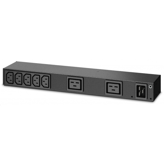 APC Rack PDU, Basic, 0U/1U, 100-240V/20A, 220-240V/16A, (7) C13, (2) C19, IEC-320 C20