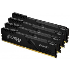 KINGSTON DIMM DDR4 128GB (Kit of 4) 3200MT/s CL16 FURY Beast Černá