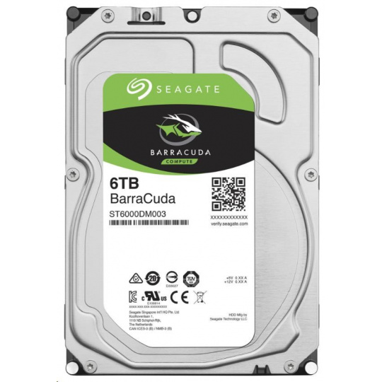 SEAGATE HDD 6TB BARRACUDA, 3.5", SATAIII, 5400 RPM, Cache 256MB