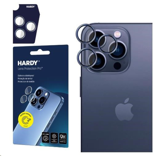 3mk ochrana kamery HARDY Lens Protection Pro pro iPhone 15 Pro Blue