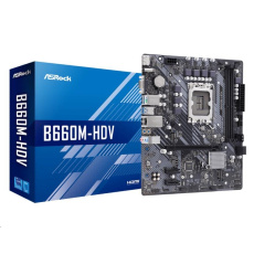 BAZAR - ASRock MB Sc LGA1700 B660M-HDV, Intel B660, 2xDDR4, 1xDP, 1xHDMI, 1xVGA, mATX - Po opravě (Bez příšlušenství)