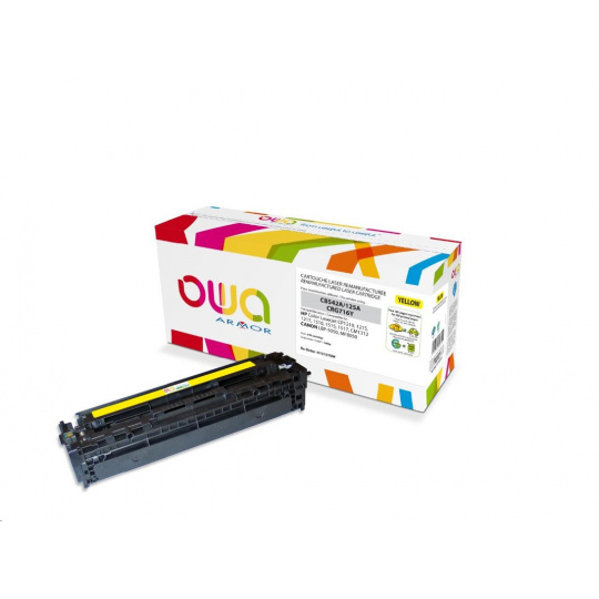 OWA Armor toner pre HP Color Laserjet CP1210, 1215, 1510, 1400 strán, CB542A, žltá/žltá