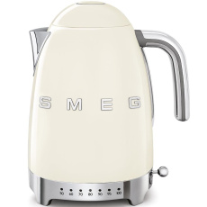 Smeg KLF04CREU rychlovarná konvice, 1,7 l (7 šálků), 2400 W, styl 50. let, řízení teploty, 7 programů, krémová Smeg KLF04CREU rychlovarná konvice, 1,7 l (7 šálků), 2400 W, styl 50. let, řízení teploty, 7 programů, krémová