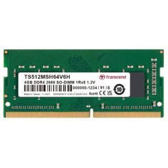 TRANSCEND SODIMM DDR4 4GB 2666MHz 1Rx8 CL19