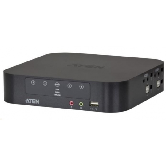 ATEN 4-portový mini DisplayPort Dual View KVMP USB, audio, káble