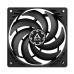 ARCTIC ventilátor P12 SLIM PWM PST 120mm, čierny