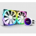 Vodný chladič NZXT Kraken X63 RGB / 2x 140mm ventilátor / LGA 2066/2011(-3)/1366/1156/1155/1151/1150/AM4/ biela