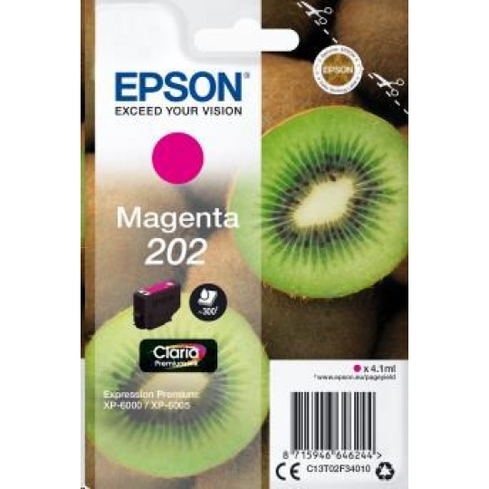 Atramentová tyčinka EPSON Singlepack "Kiwi" Magenta 202 Claria Premium Ink 4,1 ml