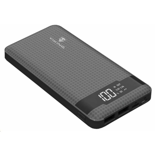 Power banka Viking PN-961PD, QC3.0, 10000 mAh, čierna