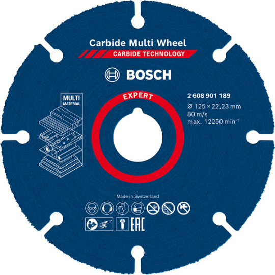 Bosch řezné kotouče EXPERT Carbide Multi Wheel 125 mm, 22,23 mm