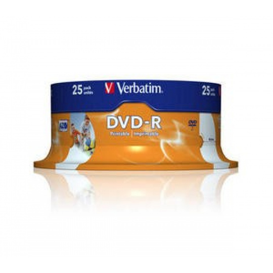 VERBATIM DVD-R(25-Pack)Vreteno/Inkjet Printable/16x/4.7GB