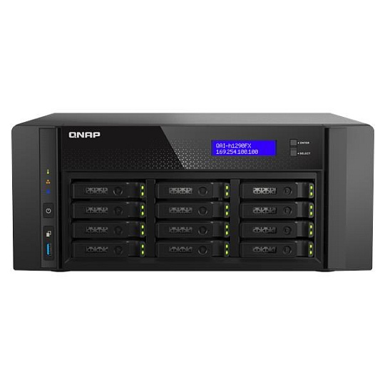 QNAP QAI-h1290FX-7302P-128G (16C/EPYC7302P/3,3GHz/128GBRAM/12xU.2/2x2,5GbE/2xSFP28/3xUSB3.2/4xPCIe)