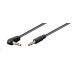 PREMIUMCORD kábel Jack 3,5 mm - 3,5 mm konektor 90° M/M 1 m